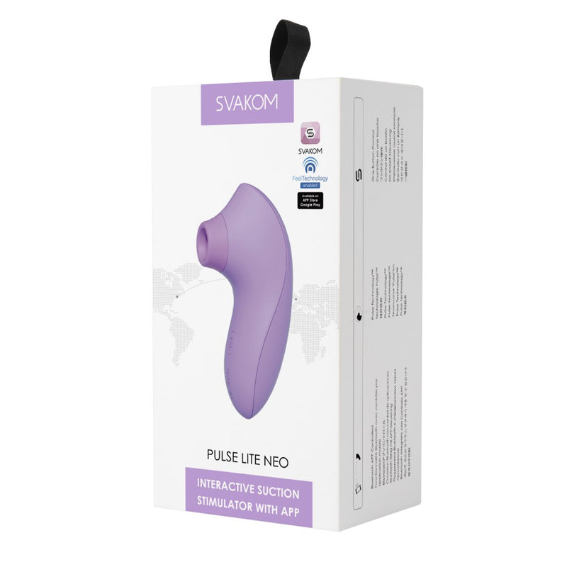 Packaging of Pulse Lite Neo Interactive Suction Stimulator | Svakom (Lavender)