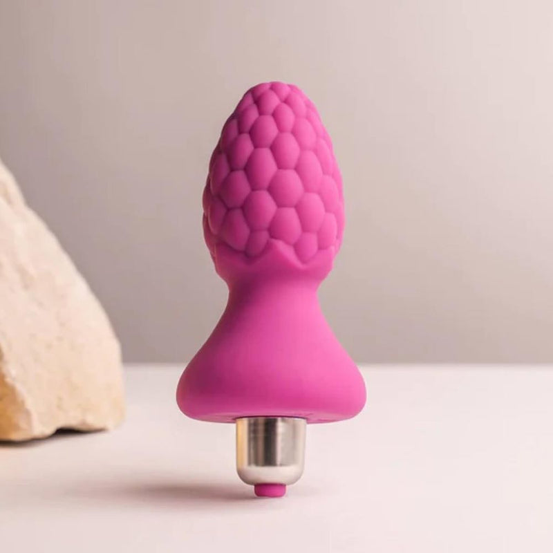 Rocks-Off | Ass-Berries Raspberry Butt Plug & Removeable Bullet