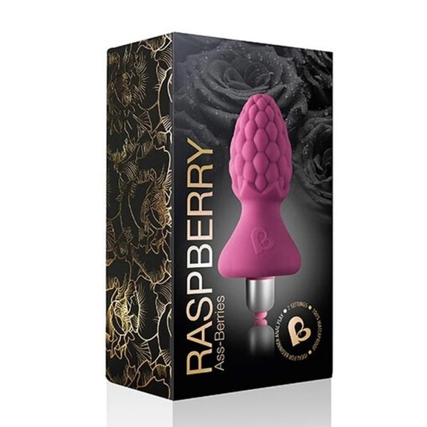 Rocks-Off | Ass-Berries Raspberry Butt Plug & Removeable Bullet packaging