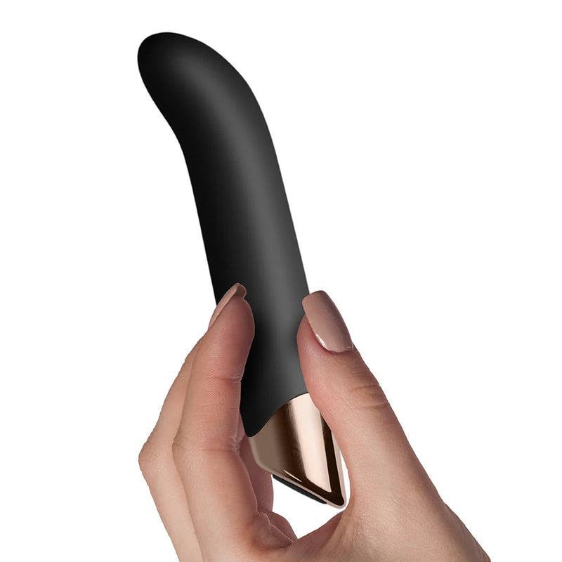 Rocks-Off Chaiamo G G-Spot Vibrator (Black) in hand