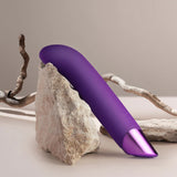 Rocks-Off Chaiamo G G-Spot Vibrator (Purple) leaning on a rock