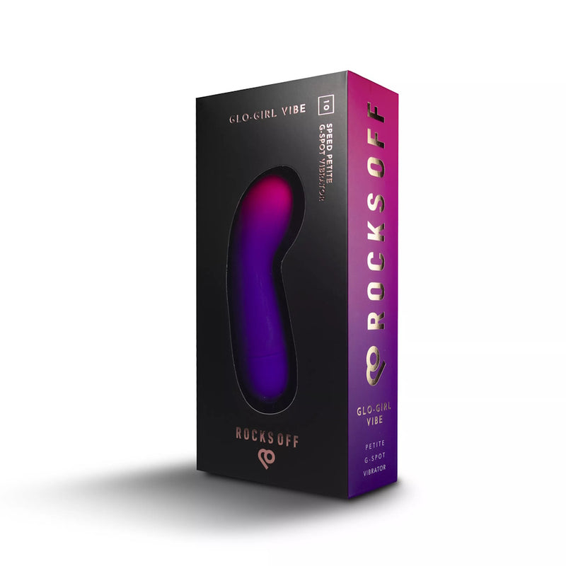 Rocks-Off Glow Girl Vibe Discreet G-Spot Vibrator in packaging