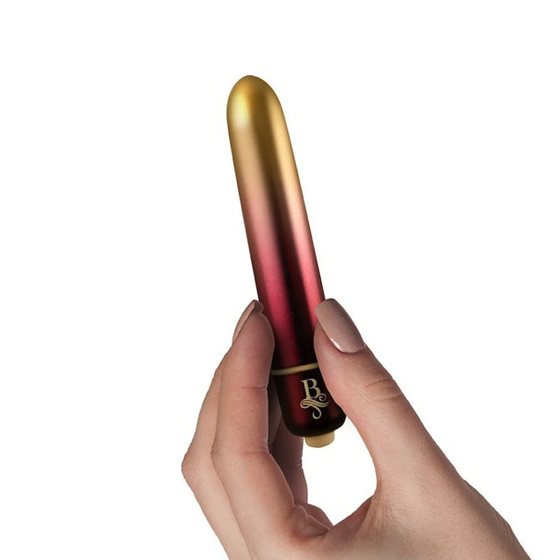 Rocks-Off RO-90 Boudoir Bullet Vibrator (Debutante Gold) in hand