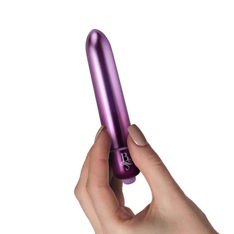 Rocks-Off RO-90 Boudoir Bullet Vibrator Parlour (Prince Purple) in hand