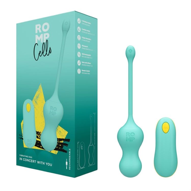 Romp | Cello Egg Vibrator with packaging