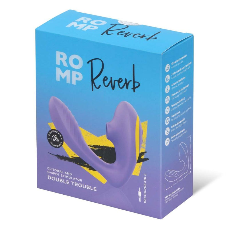 Romp | Reverb Clitoral Suction And G-Spot Dual Stimulator packaging