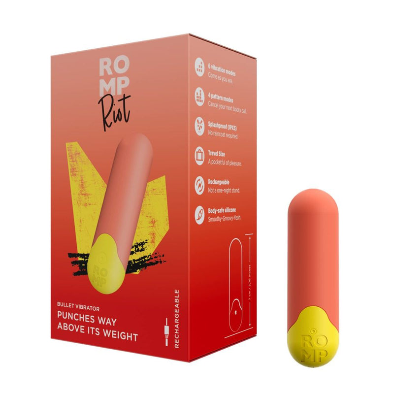 Romp | Riot Bullet Vibrator with packaging
