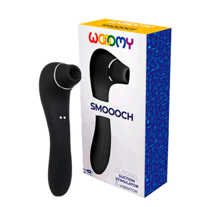 Smoooch Clitoral Suction Vibrator | Wooomy (Black) with packaging