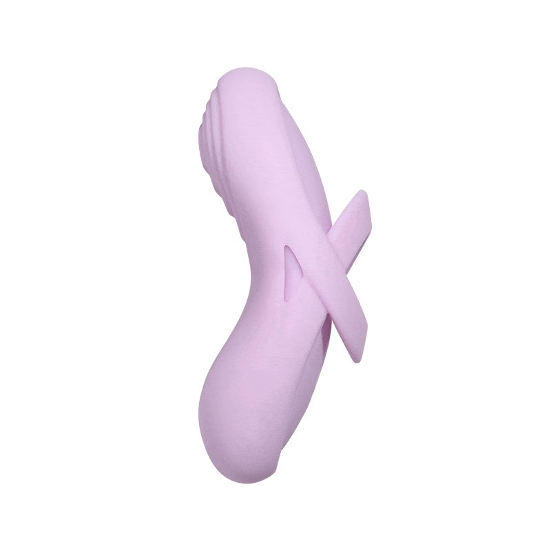 Side View Of Svakom Echo 2 App-Controlled Flexible Finger Vibrator (Pink Lilac) Vibrating GIF