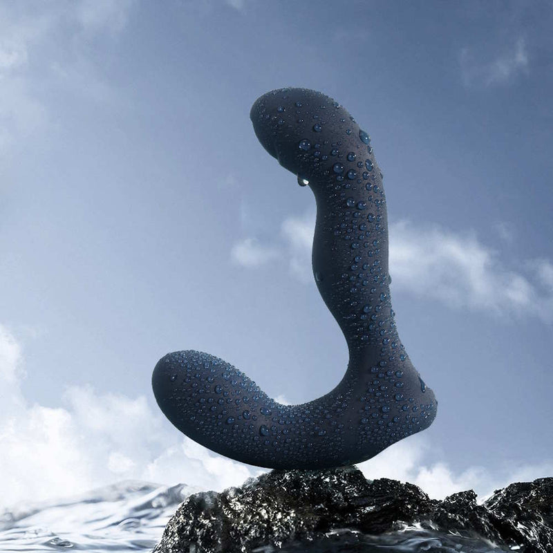 Svakom Iker Neo Interactive Waterproof Pulsating Prostate & Perineum Vibrator Covered in Water Droplets
