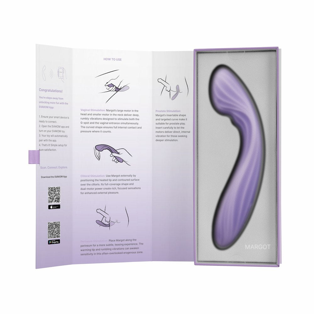 Contents Of Svakom Margot Dual-Motor Warming G-Spot Vibrator with instructions
