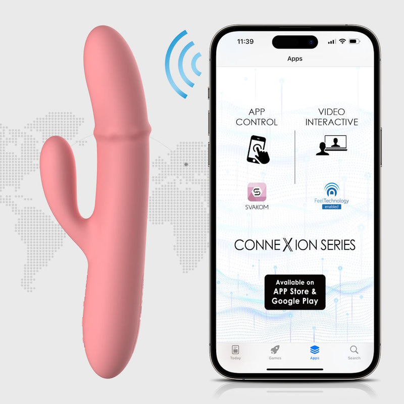 Svakom | Mora Neo Interactive Rabbit Vibrator with Thrusting Beads App Control