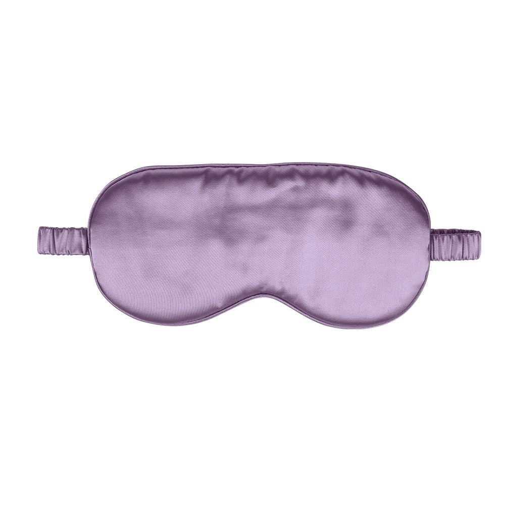Violet Svakom Self-Love Kit satin sleep mask, featuring a contoured eye shape and matching elasticated strap, set against a plain white background