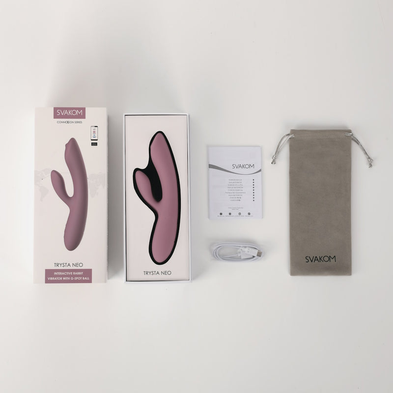 Svakom | Trysta Neo Interactive Rabbit Vibrator with G-Spot Ball in Open Box with Contents