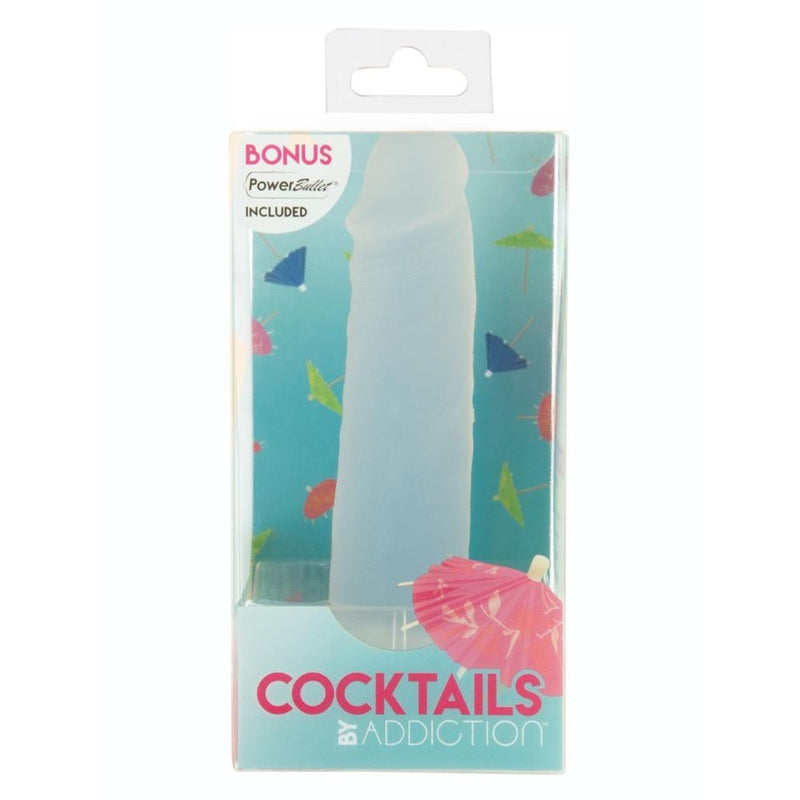 Swan Addiction | Cocktails 5.5 Inch Suction Cup Dildo (Blue Lagoon) in packaging