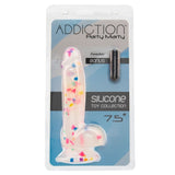 Swan Addiction | Party Marty 7.5 Inch Frost and Confetti Suction Cup Dildo in packaging