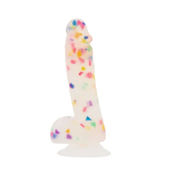 Swan Addiction | Party Marty 7.5 Inch Frost and Confetti Suction Cup Dildo