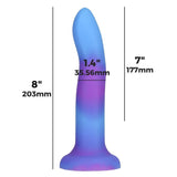 Swan Addiction | Rave 8 Inch Glow-In-The-Dark Suction Cup Dildo dimensions