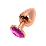 Large Tralalo Rose Gold Metal Anal Plug | Wooomy (Magenta)