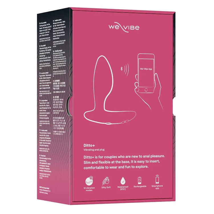 Rear view of the We-Vibe | Ditto+ Vibrating Anal Plug packaging