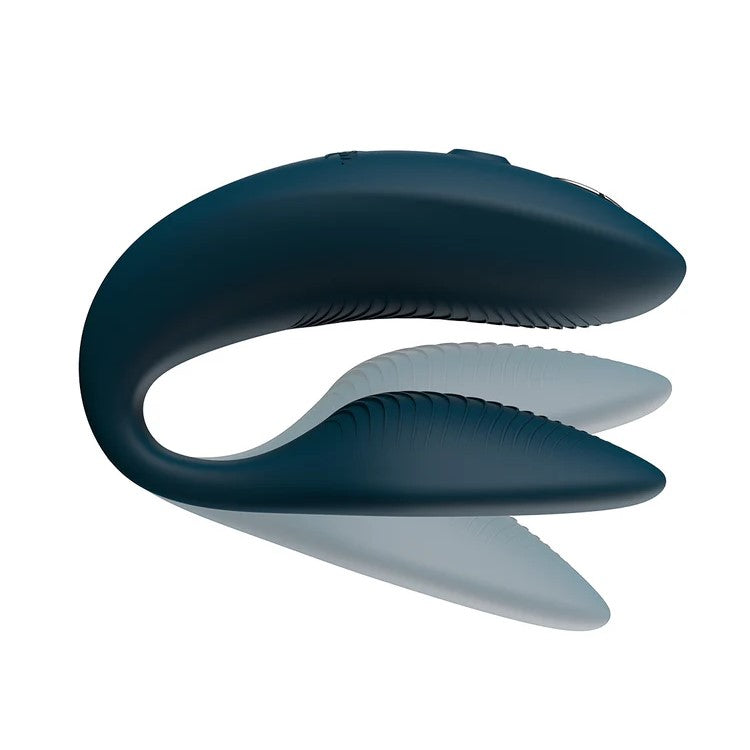 Side view of the We-Vibe | Sync 2 Couples Vibrator (Green Velvet)