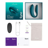 Box contents of the We-Vibe | Sync 2 Couples Vibrator (Green Velvet)