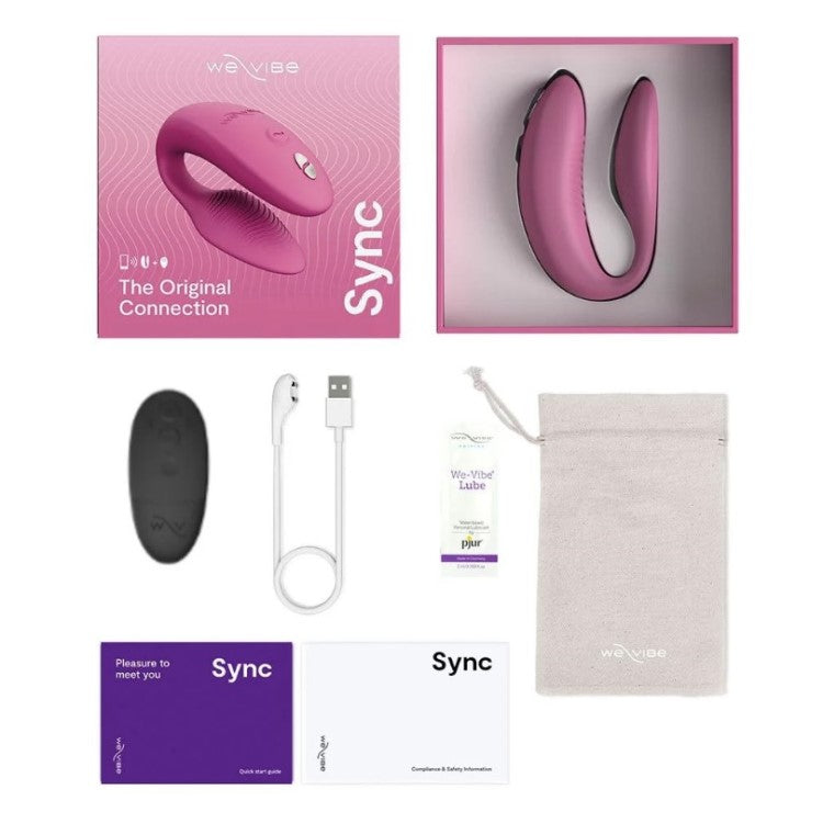 Box contents of the We-Vibe | Sync 2 Couples Vibrator (Pink)