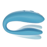 Side view of the We-Vibe | Sync Go Couples Vibrator (Turquoise) 