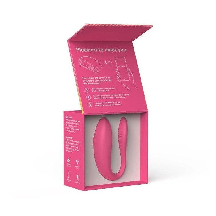 We-Vibe | Sync Lite Couples Vibrator (Pink) in packaging