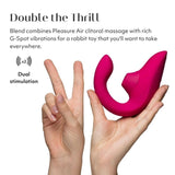 Dual stimulation Womanizer | Blend Pleasure Air Rabbit Vibrator (Vibrant Pink)