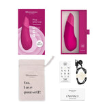 Womanizer | Enhance Clitoral Stimulator with Pleasure Air & Vibrations Packaging and Contents