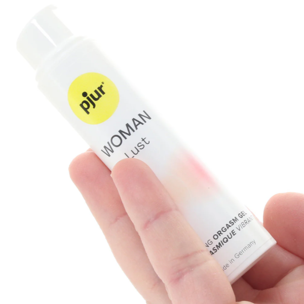 pjur WOMAN | Lust Clitoral Orgasm Gel (15ml) In Models Hand 