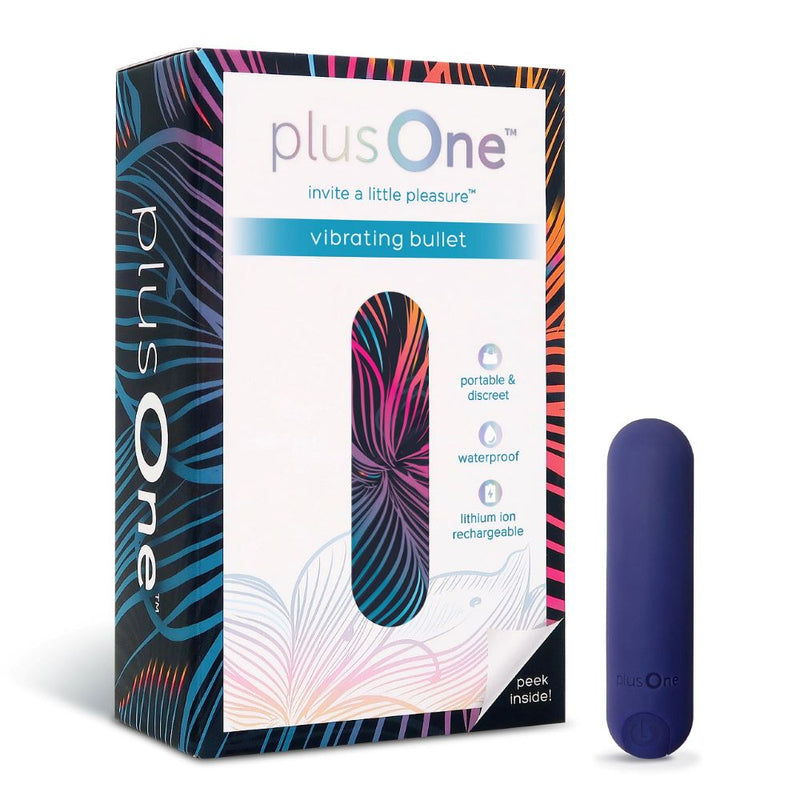 plusOne | Vibrating Bullet (Purple) with packaging