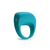 Rear view of the plusOne | Vibrating Cock Ring (Turquoise)