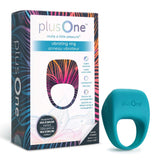 plusOne | Vibrating Cock Ring (Turquoise) with packaging