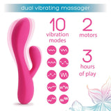 plusOne | Dual Vibrating Massager (Pink) vibration modes