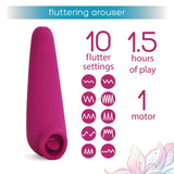 plusOne | Fluttering Clitoral Arouser (Pink) flutter settings