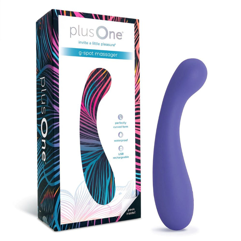 plusOne | G-Spot Massager (Purple) with packaging