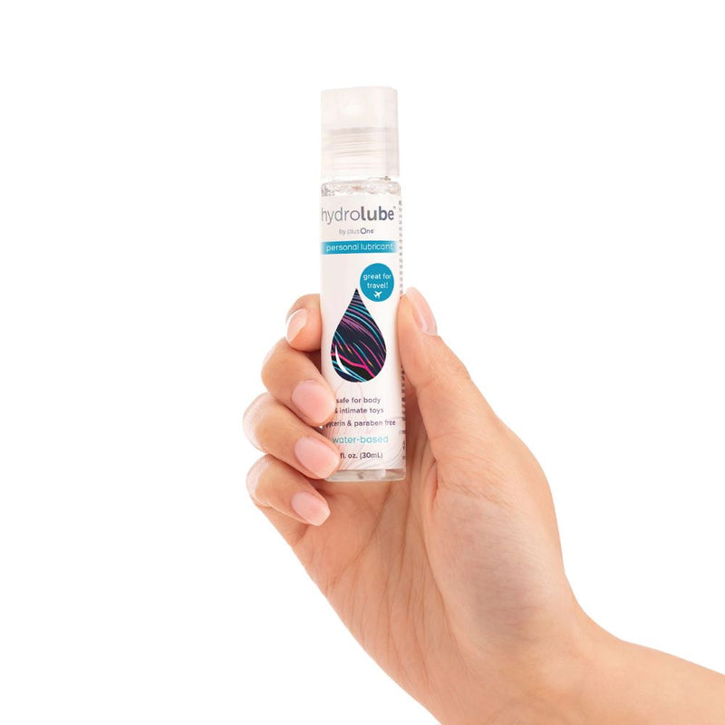 plusOne | Hydrolube Personal Water-Based Lubricant (30ml) in hand