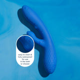 100% waterproof plusOne | Luxe Dual Massager (Blue)