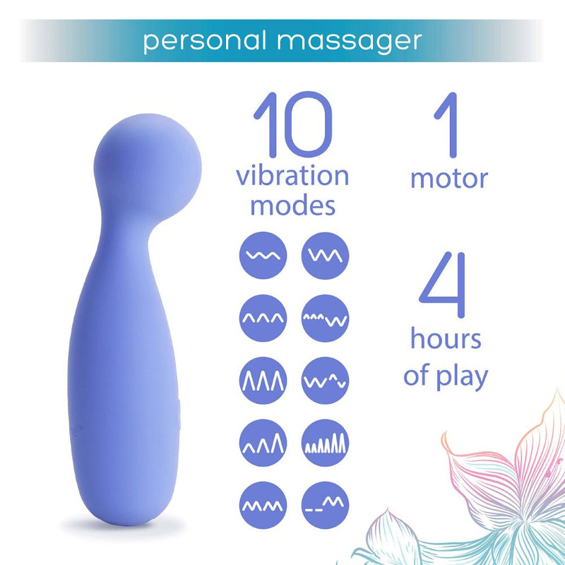 plusOne | Personal Massager (Blue) vibration modes