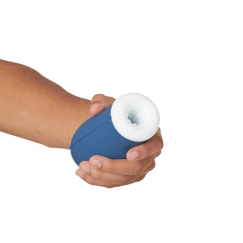 plusOne | Personal Stroker (Blue) in hand