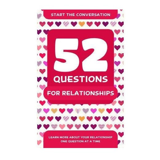 Front cover view of 52 Questions For Relationships - Learn More About Your Relationship One Question At A Time book by Travis Hellstorm