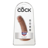 Product packaging of 6 Inch Dildo - Tan | King Cock 