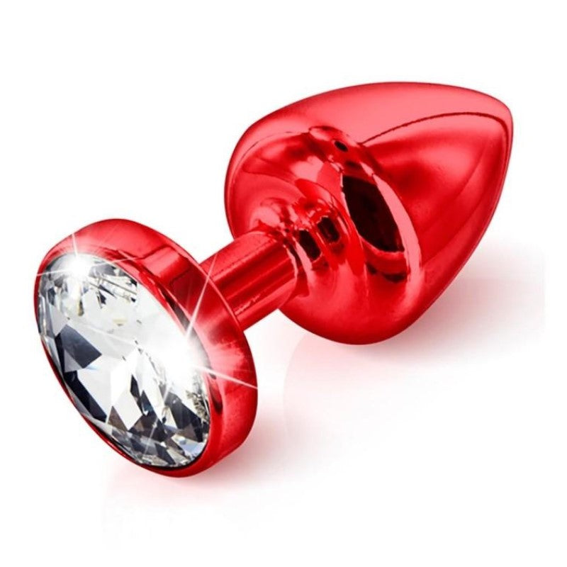 Full view of Anni Round Anal Plug | Diogol - Red