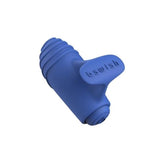 Full view of BTeased Basic Finger Ring Vibrator | B Swish - Denim