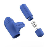 Battery insertion of  BTeased Basic Finger Ring Vibrator | B Swish - Denim