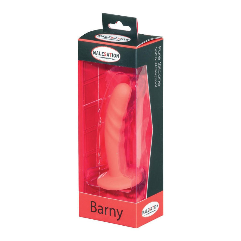 Barny 5 Inch Suction Cup Dildo | Malesation in product packaging 