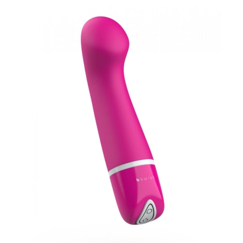 Full view of Bdesired Deluxe Curve Vibrator | B Swish - Rose