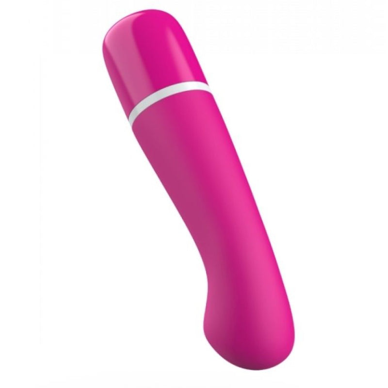 Back view of Bdesired Deluxe Curve Vibrator | B Swish - Rose